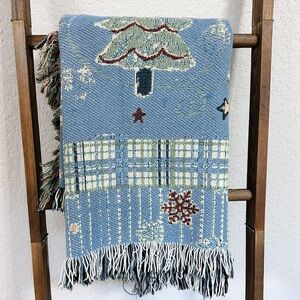 Vintage Country Christmas Woven Blanket - Blizzard Buddies